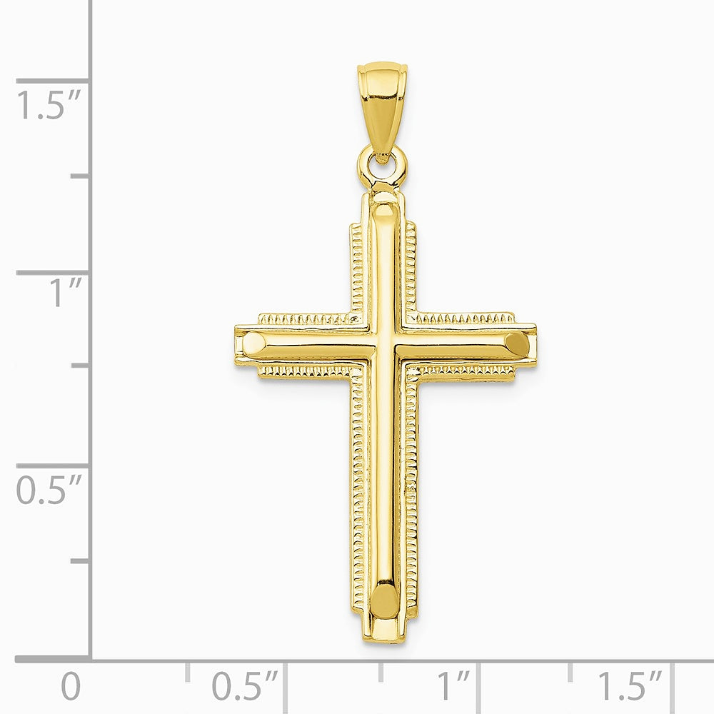 10K / 14K Yellow Gold Cross Pendant - Product Photo