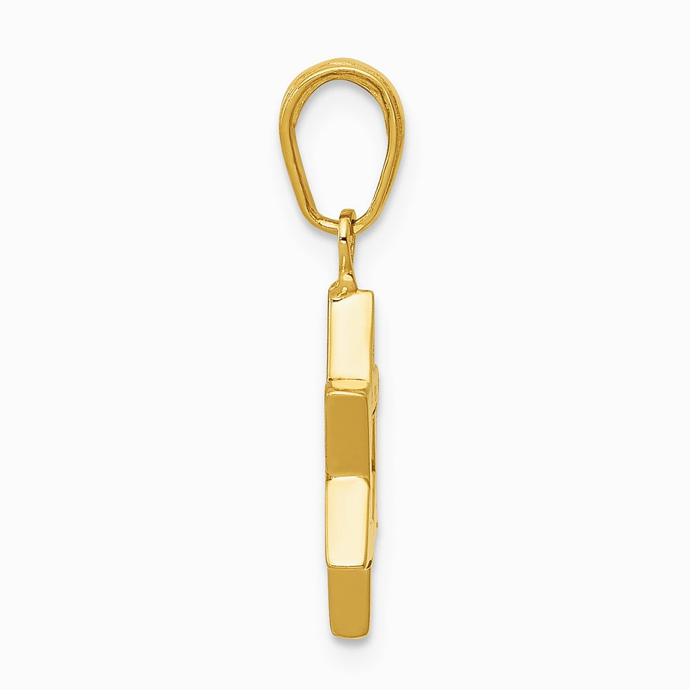 10K / 14K Yellow Gold Polished Star of David Pendant - Product Photo