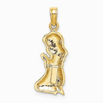 10K / 14K Yellow Gold Praying Girl Charm - Product Photo
