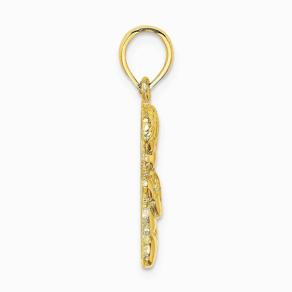 10K / 14K Yellow Gold Praying Boy Charm - Product Photo