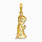 10K / 14K Yellow Gold Praying Boy Charm - Product Photo