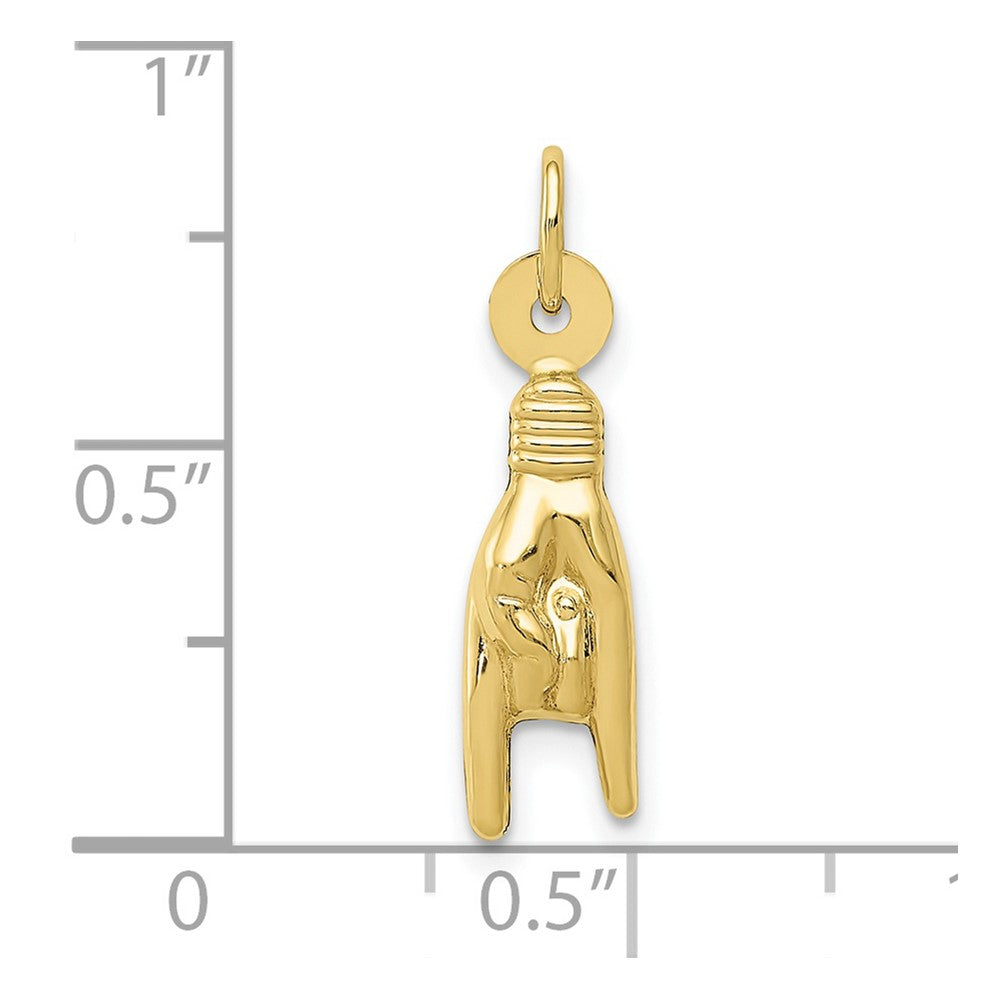 10k Rock On Sign Charm - Product Photo