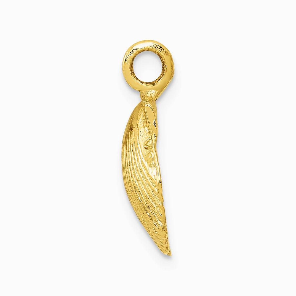 10K / 14K Yellow Gold Seashell Pendant - Product Photo