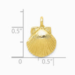 10K / 14K Yellow Gold Seashell Pendant - Product Photo