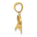 10K / 14K Yellow Gold Shark Pendant - Product Photo