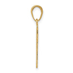 10K / 14K Yellow Gold Polished Cross Pendant - Product Photo