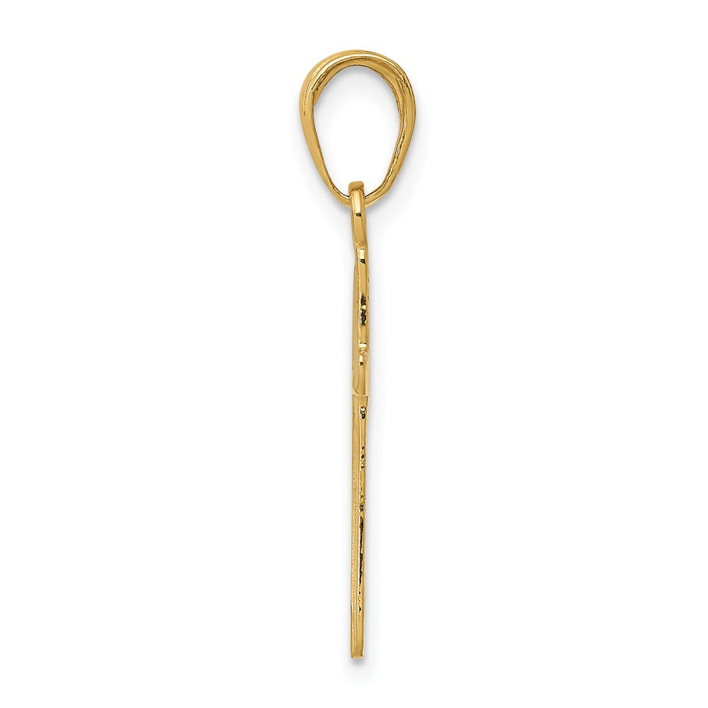 10K / 14K Yellow Gold Polished Cross Pendant - Product Photo