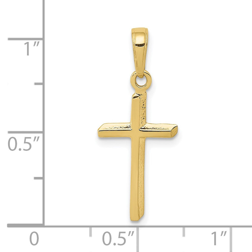 10K / 14K Yellow Gold Polished Cross Pendant - Product Photo