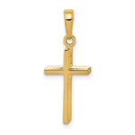 10K / 14K Yellow Gold Polished Cross Pendant - Product Photo