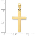 10K / 14K Yellow Gold Polished Cross Pendant - Product Photo