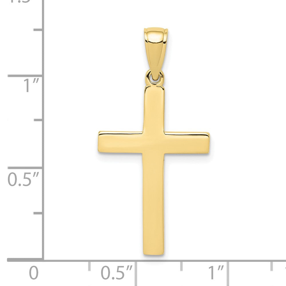 10K / 14K Yellow Gold Polished Cross Pendant - Product Photo