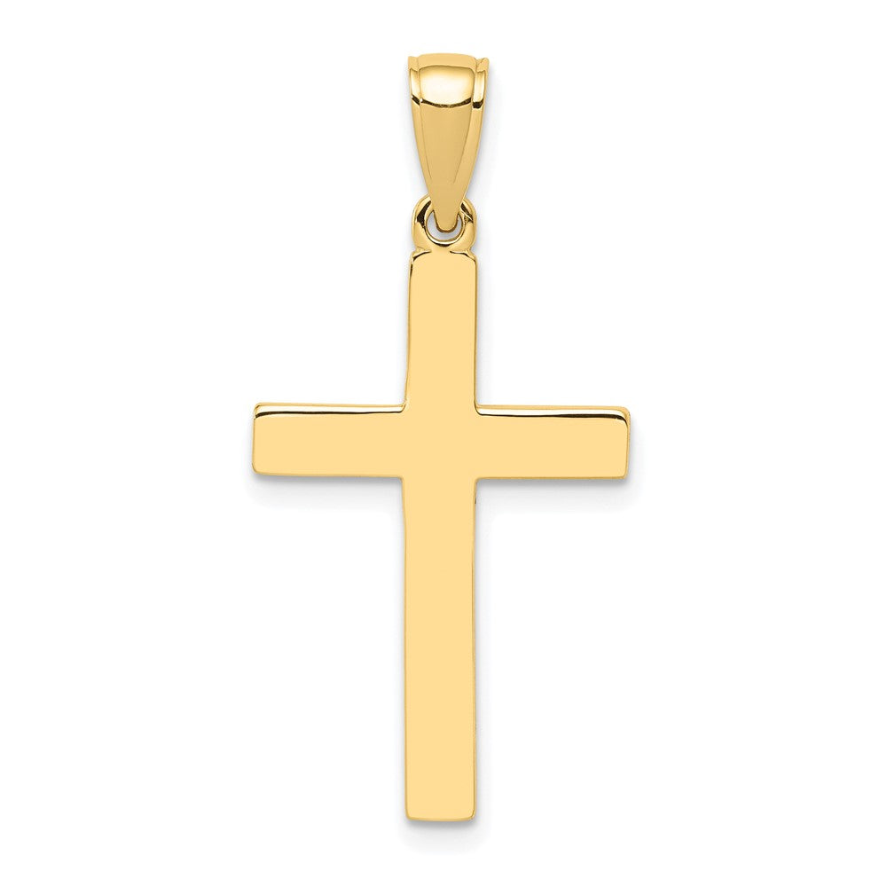 10K / 14K Yellow Gold Polished Cross Pendant - Product Photo