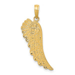 10K / 14K Yellow Gold Angel Wing Pendant - Product Photo
