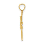 10K / 14K Yellow Gold Praying Boy Cross Charm - Product Photo