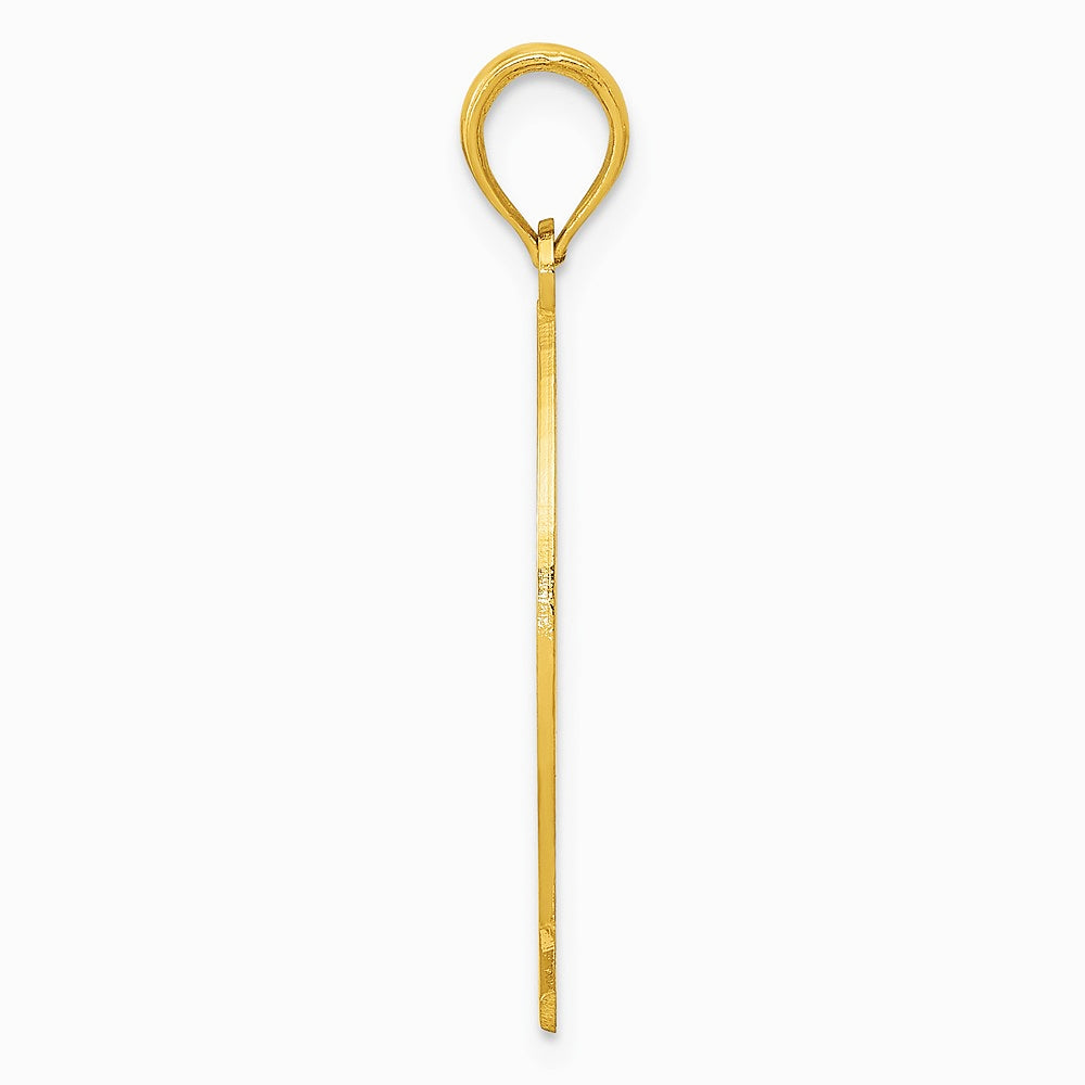 10K / 14K Yellow Gold Ichthus Fish Pendant - Product Photo