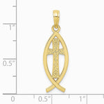 10K / 14K Yellow Gold Ichthus Fish Pendant - Product Photo