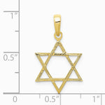 10K / 14K Yellow Gold Star of David Pendant - Product Photo