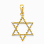 10K / 14K Yellow Gold Star of David Pendant - Product Photo