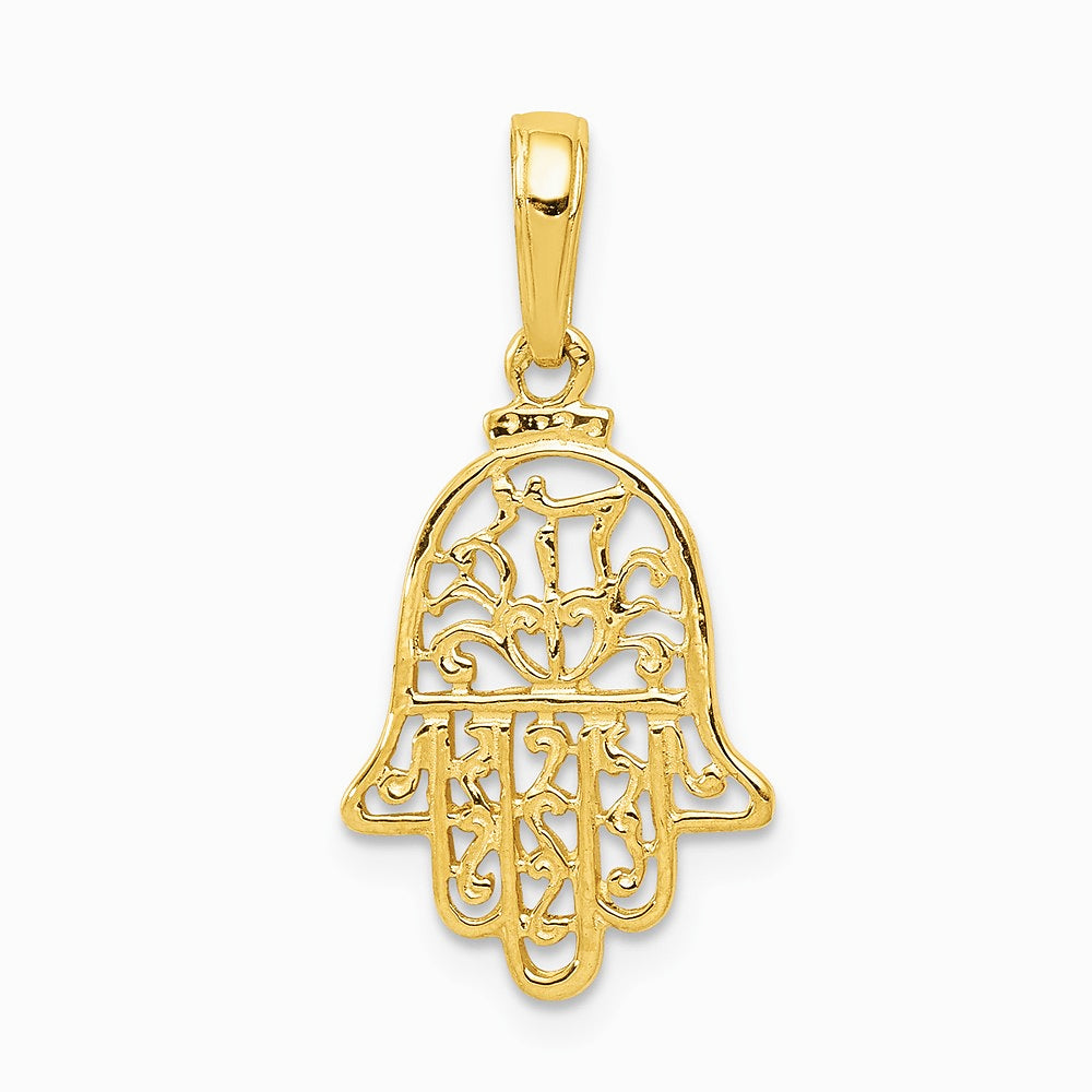 10K / 14K Yellow Gold Chamseh Pendant - Product Photo