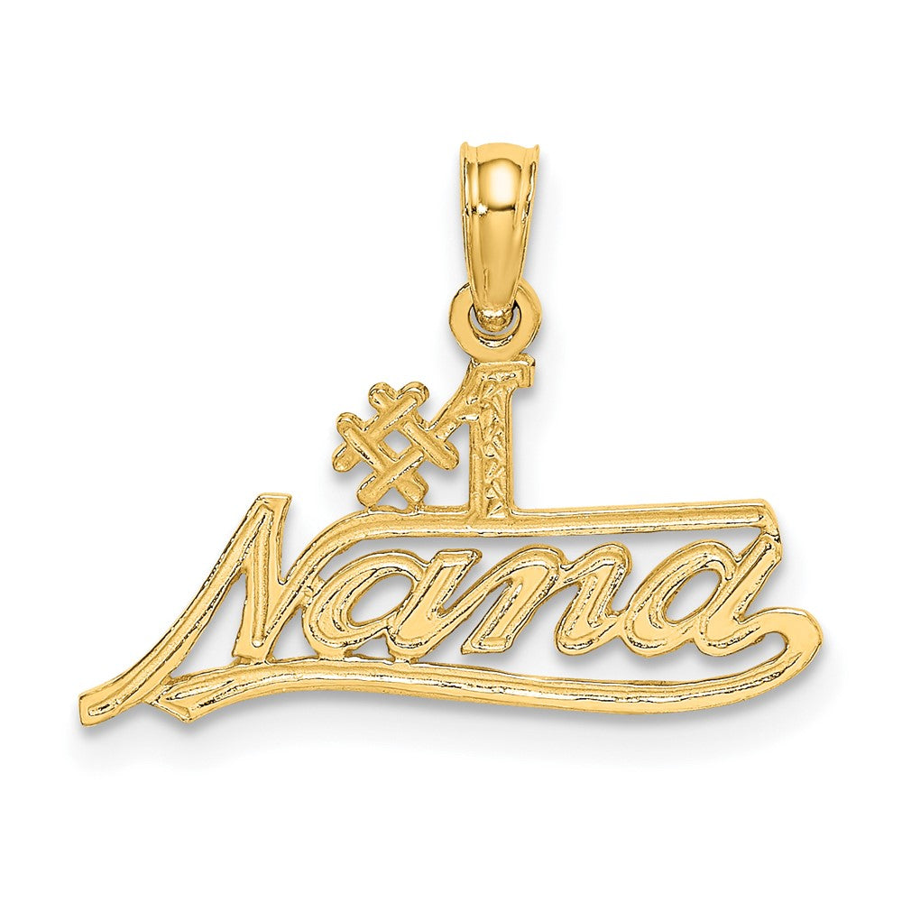 10K / 14K Yellow Gold #1 NANA Script Charm