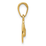 10K / 14K Yellow Gold Horse Head in Horseshoe Pendant - Product Photo