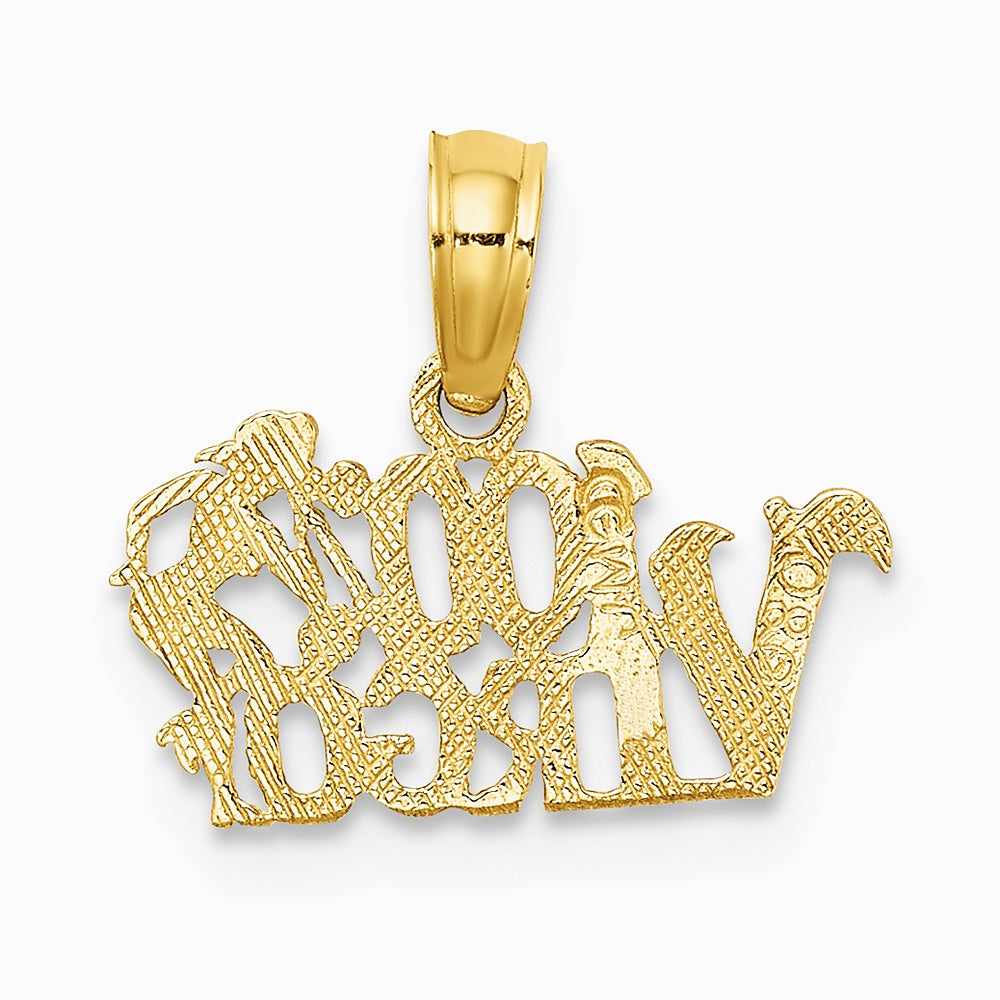 10K / 14K Yellow Gold 100% VIRGO Zodiac Charm - Product Photo