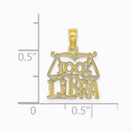 10K / 14K Yellow Gold 100% LIBRA Zodiac Charm - Product Photo
