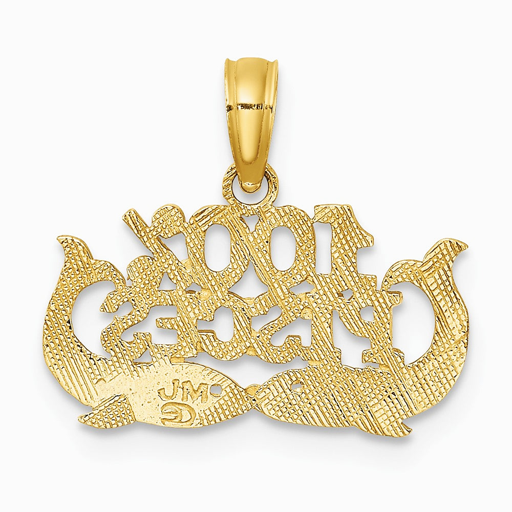 10K / 14K Yellow Gold 100% PISCES Zodiac Charm - Product Photo