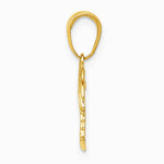 10K / 14K Yellow Gold Charleston Palm Tree with Moon Pendant - Product Photo