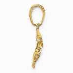 10K / 14K Yellow Gold Mother and Baby Humpback Whale Pendant - Product Photo