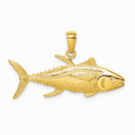 10K / 14K Yellow Gold Yellowfin Tuna Fish Pendant - Product Photo