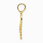 10K / 14K Yellow Gold Diamond-cut Butterfly Pendant - Product Photo