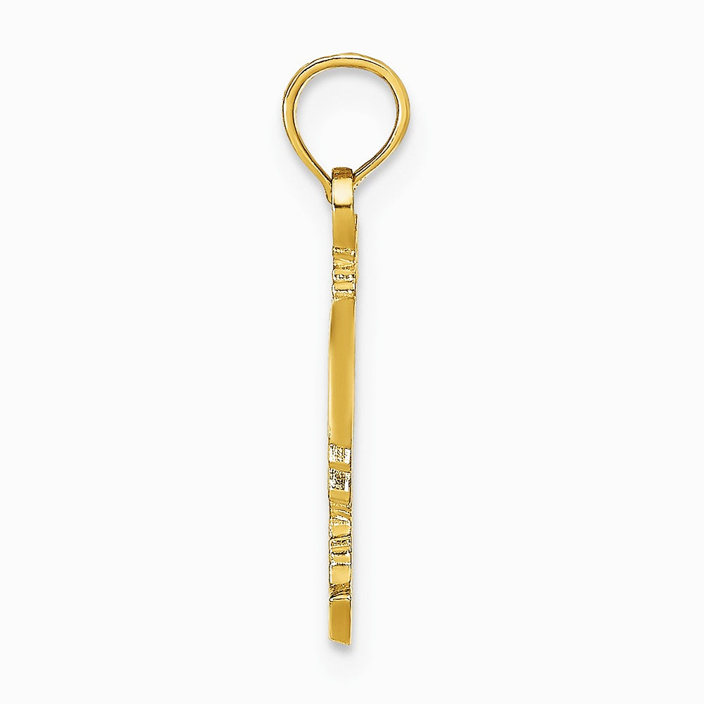 10K / 14K Yellow Gold Rooster Pendant - Product Photo
