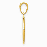 10K / 14K Yellow Gold Cut-out Round Frame Yoga Om Symbol Pendant - Product Photo
