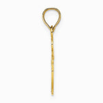 10K / 14K Yellow Gold I HEART FOOTBALL Charm - Product Photo