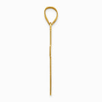 10K / 14K Yellow Gold Large Satin Cross Pendant - Product Photo