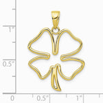10K / 14K Yellow Gold 4-Leaf Clover Pendant - Product Photo