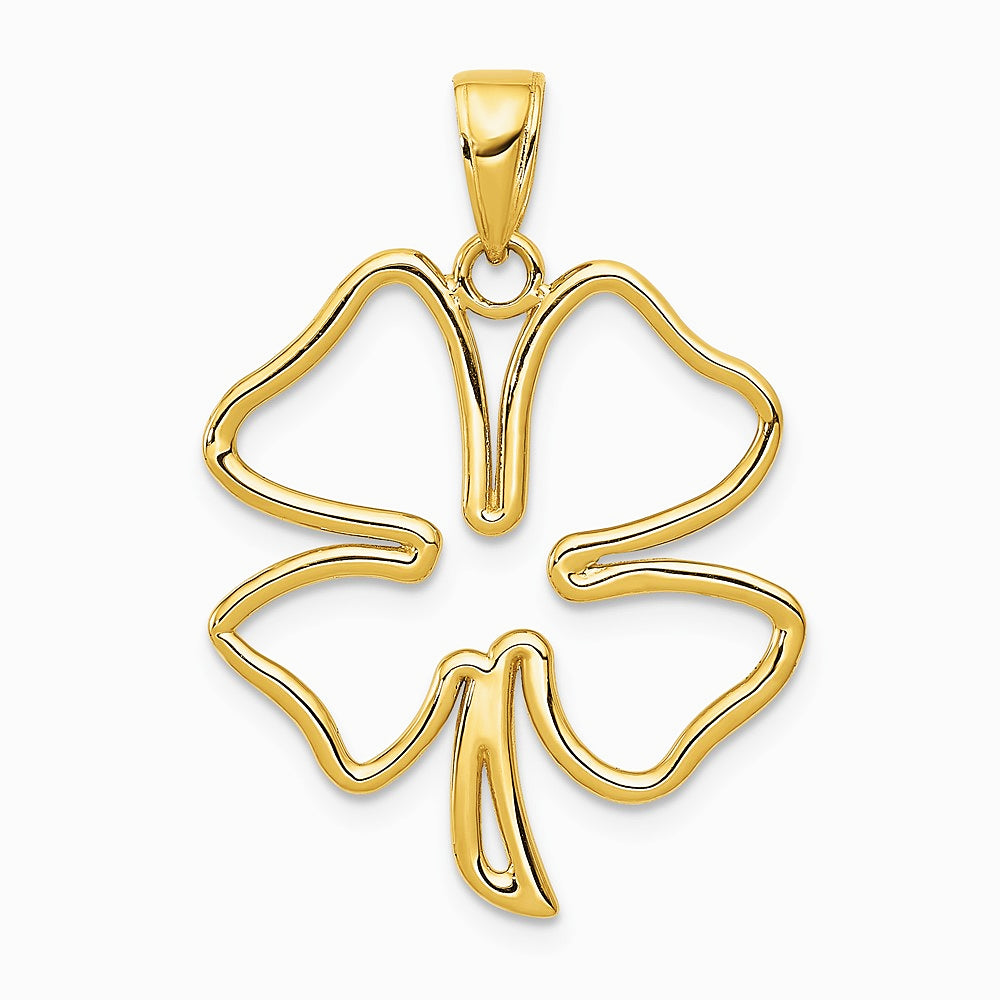 10K / 14K Yellow Gold 4-Leaf Clover Pendant