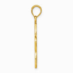 10K / 14K Yellow Gold Polished Cut Out Flower Pendant - Product Photo