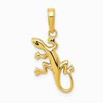10K / 14K Yellow Gold Gecko Pendant - Product Photo
