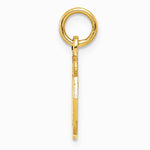 10K / 14K Yellow Gold Baptism Spanish Recuerdo Del Bautismo on Back Charm - Product Photo
