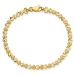10K Yellow Gold Heart Bracelet - Product Photo