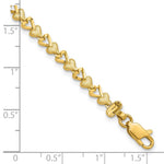 10K Yellow Gold Heart Bracelet - Product Photo