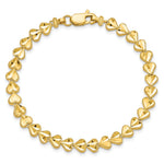 10K Yellow Gold HEART Bracelet - Product Photo