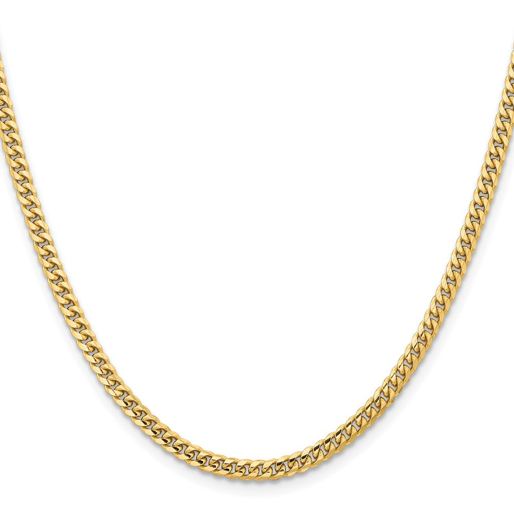 10K 3.5mm Solid Miami Cuban Chain - Product Photo