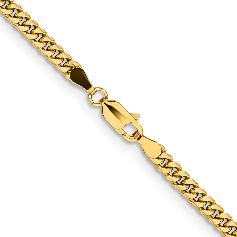 10K 3.5mm Solid Miami Cuban Chain - Product Photo