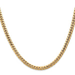 10K 4.3mm Solid Miami Cuban Chain - Product Photo