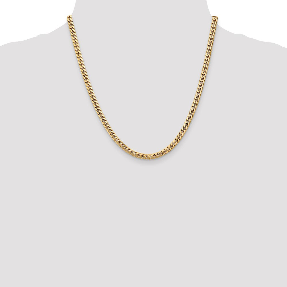 10K 4.3mm Solid Miami Cuban Chain - Product Photo