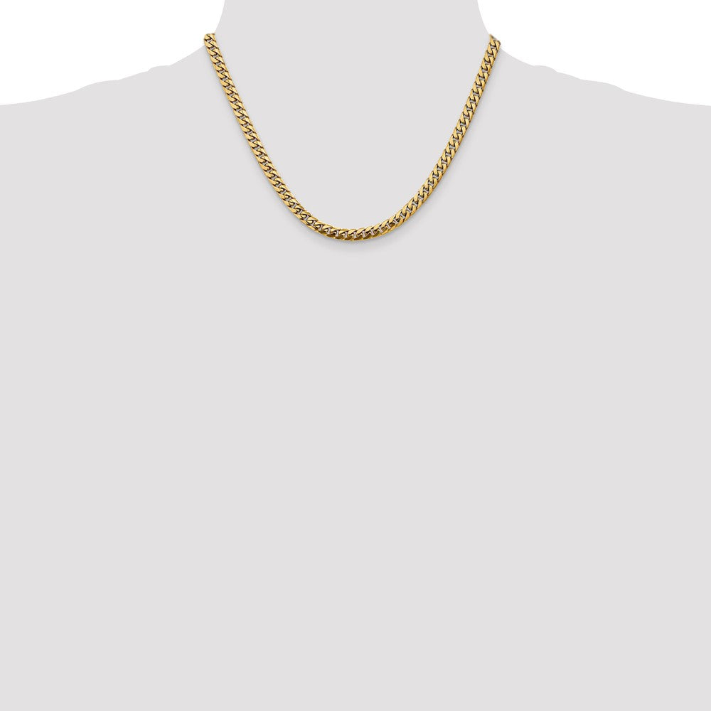 10K 5mm Solid Miami Cuban Chain - Product Photo