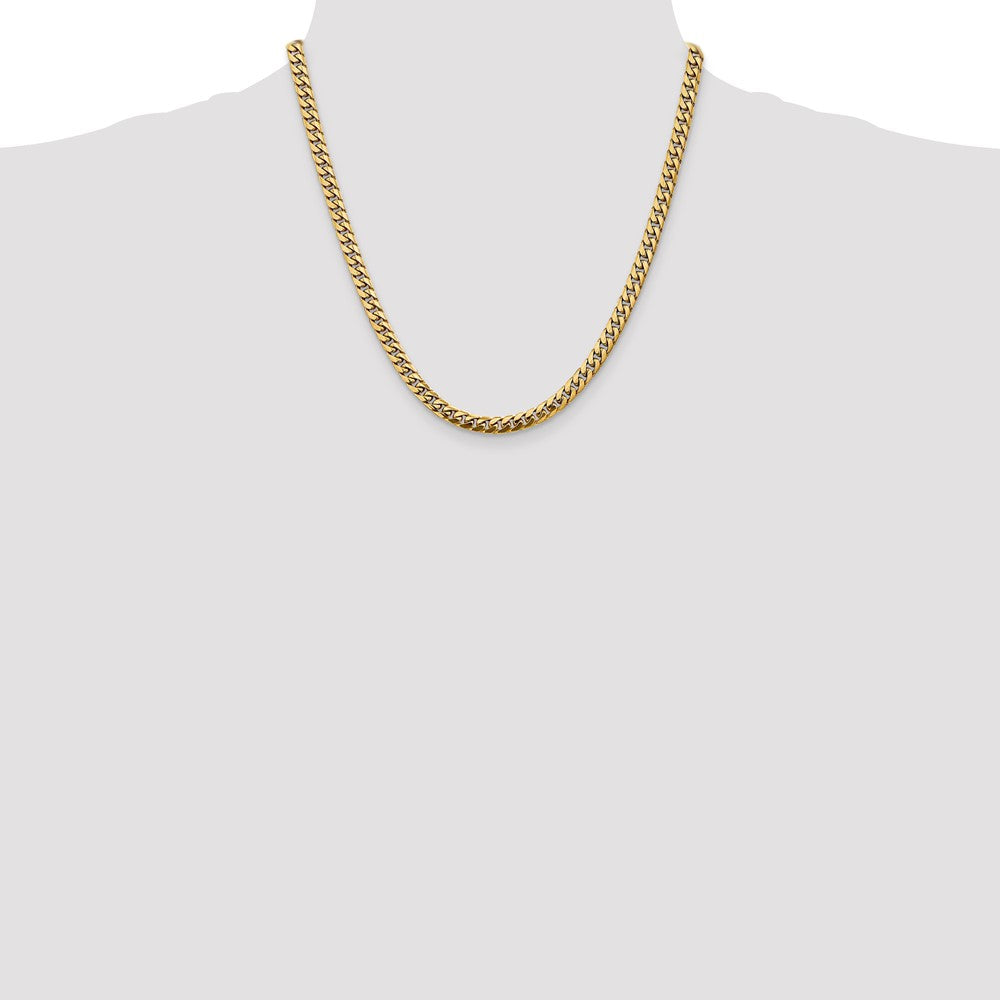 10K 5mm Solid Miami Cuban Chain - Product Photo